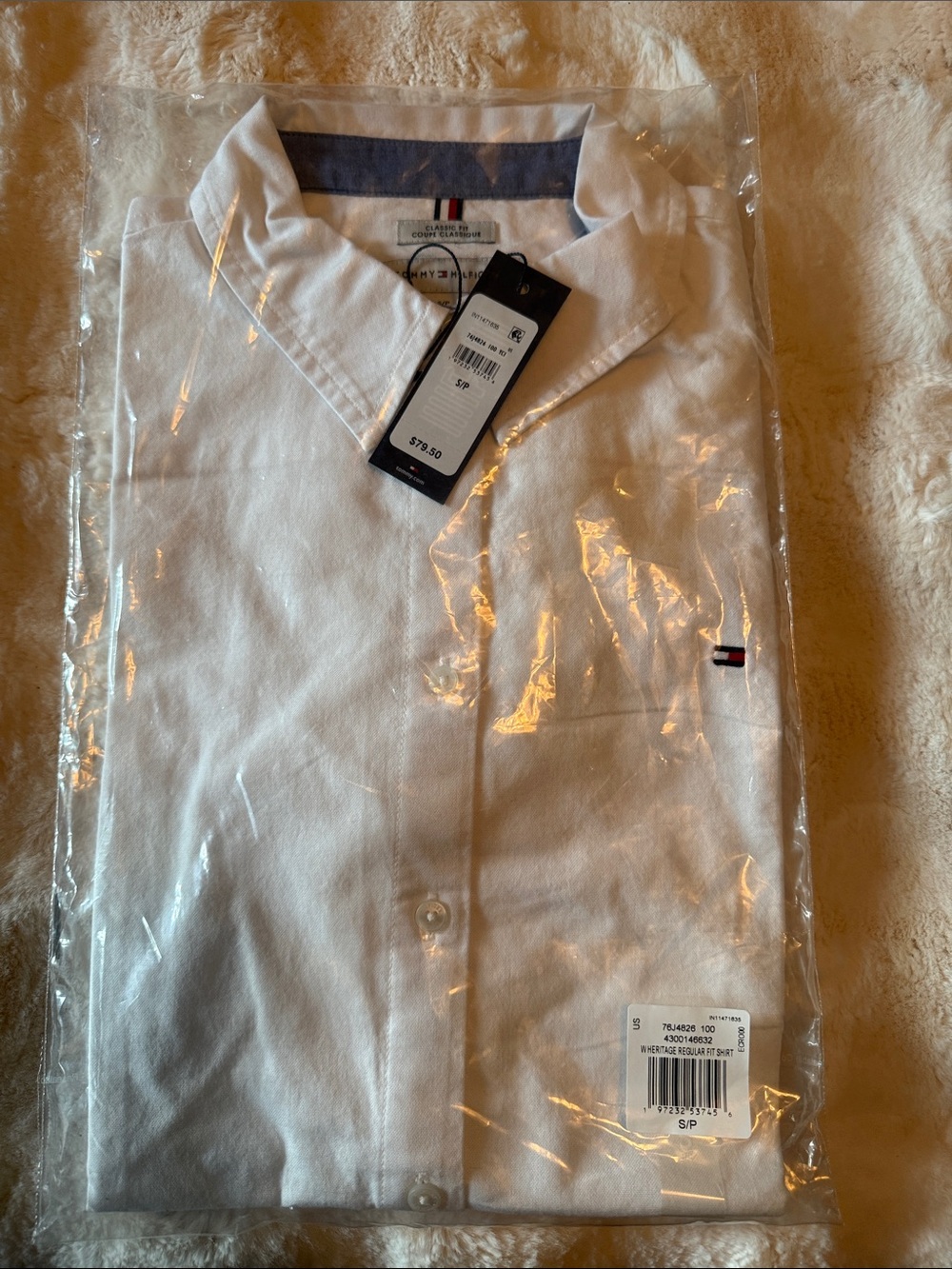 Tommy Hilfiger Long Sleeved Reg Stretch Oxford White Button-Up Shirt